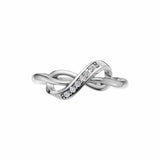 Silver Infinity Solitaire Ring