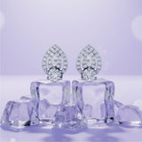 Silver Radiant Marquise Embrace Studs