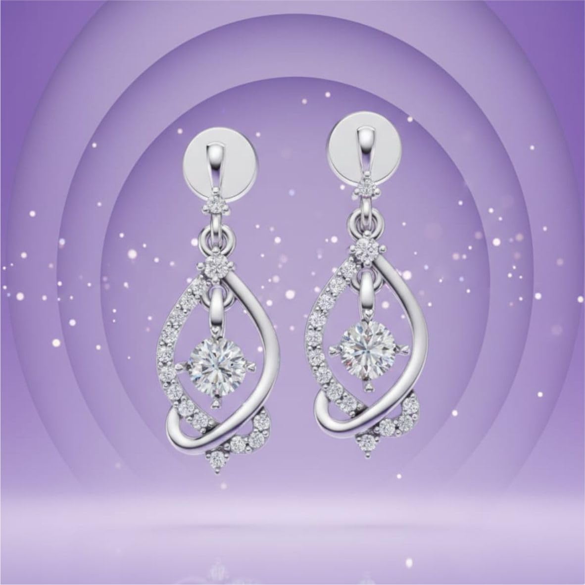 Silver Enchanted Swirl Drop Earrings