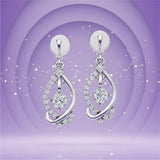 Silver Enchanted Swirl Drop Earrings