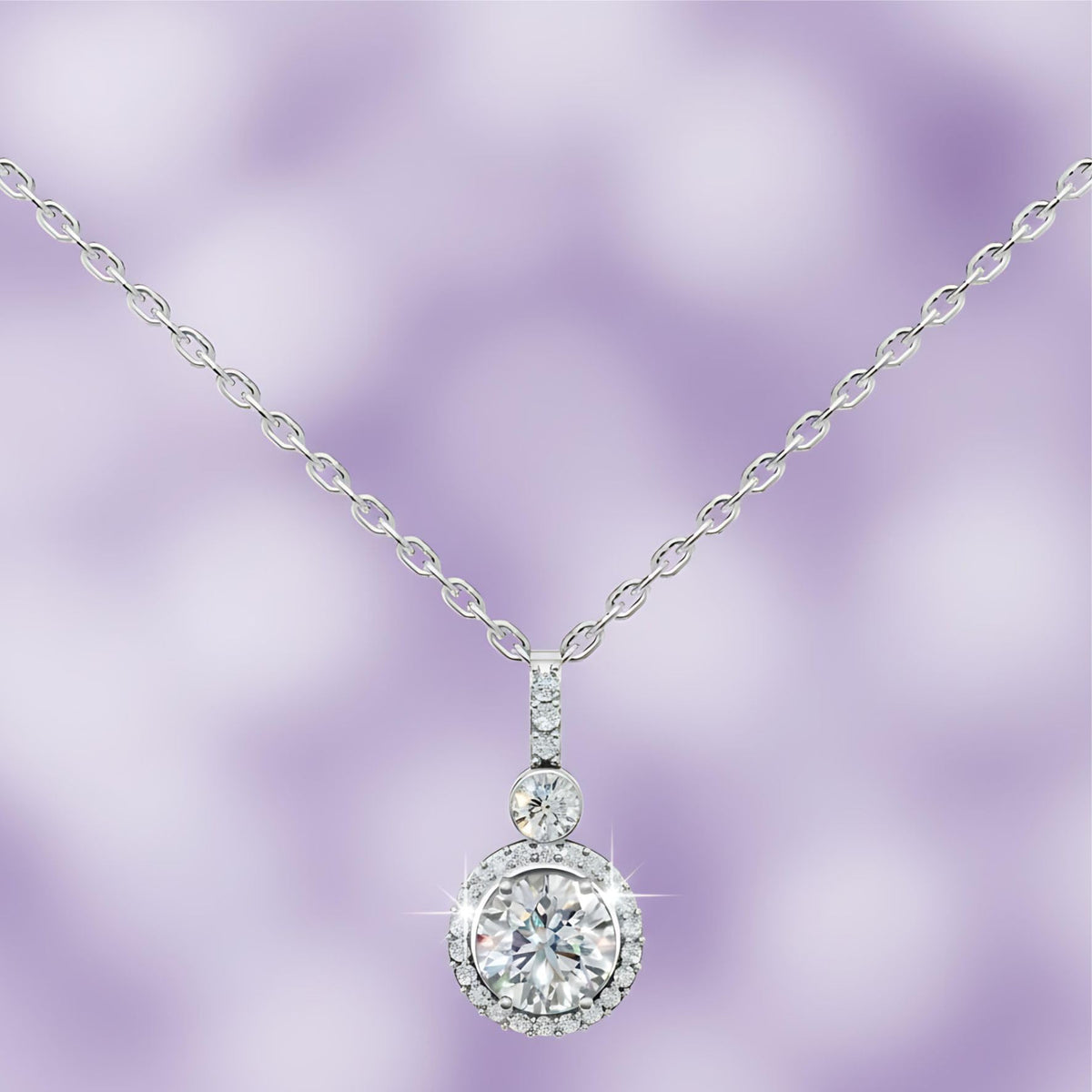 Silver White Stone Pendant