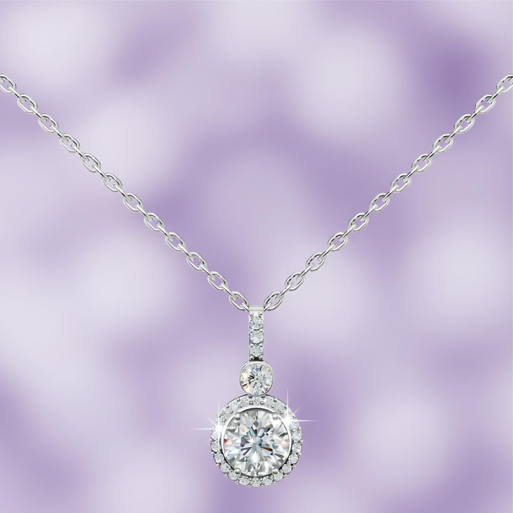 Silver White Stone Pendant