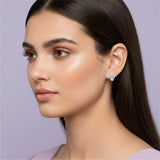 Silver Radiant Marquise Embrace Studs