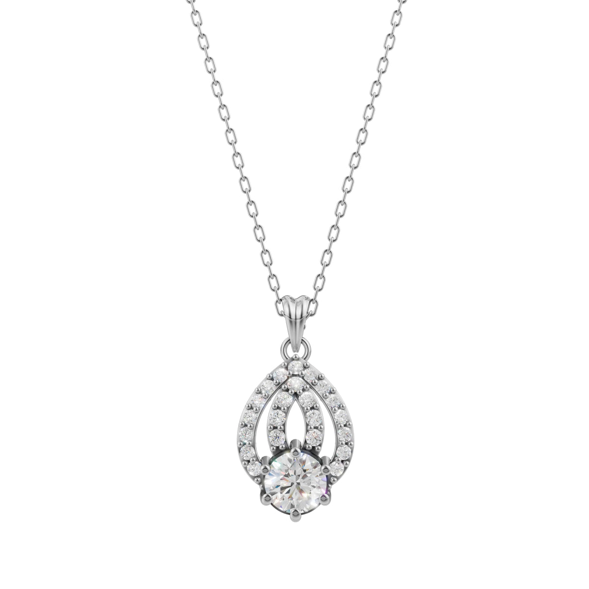 Silver Divina Drop Pendant