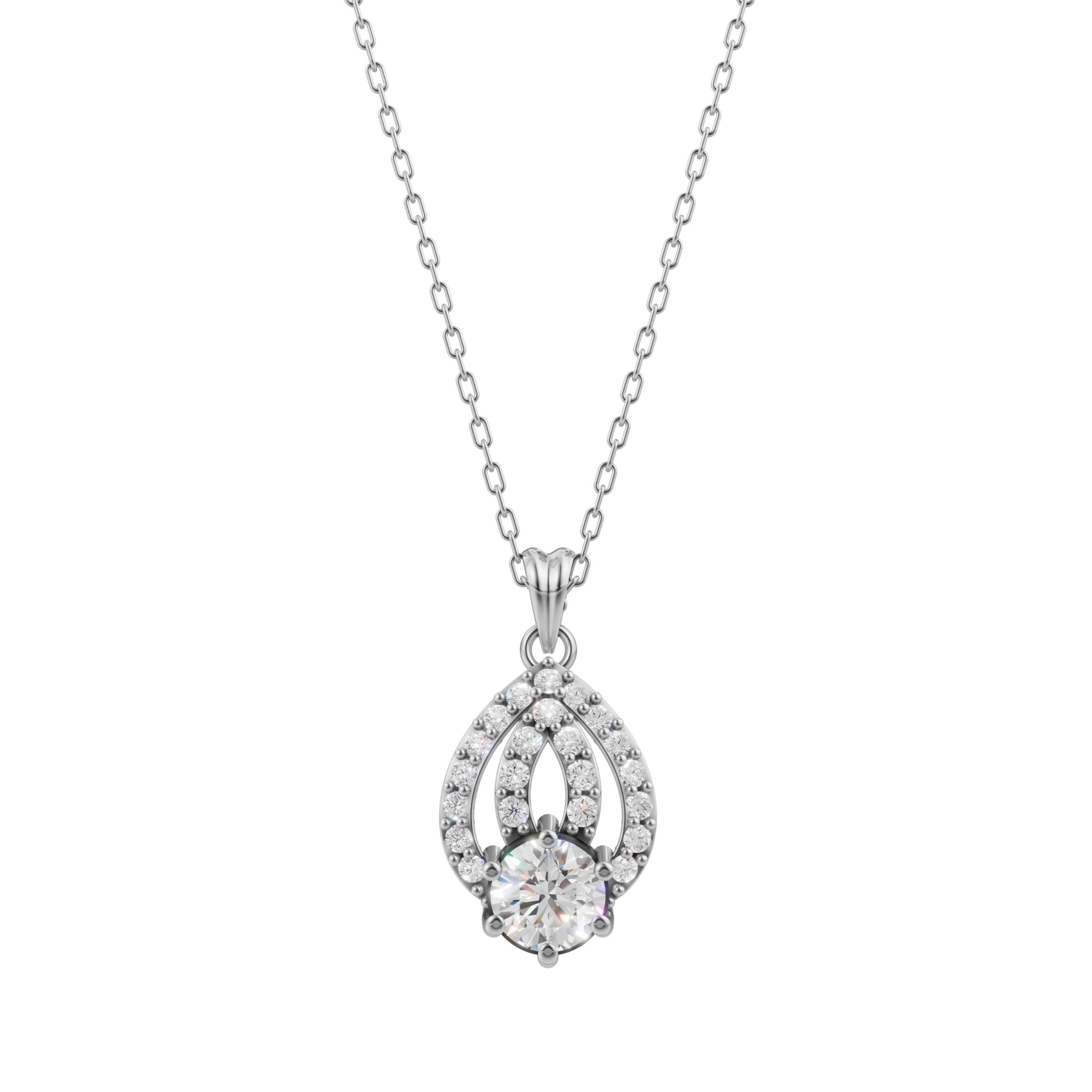 Silver Divina Drop Pendant