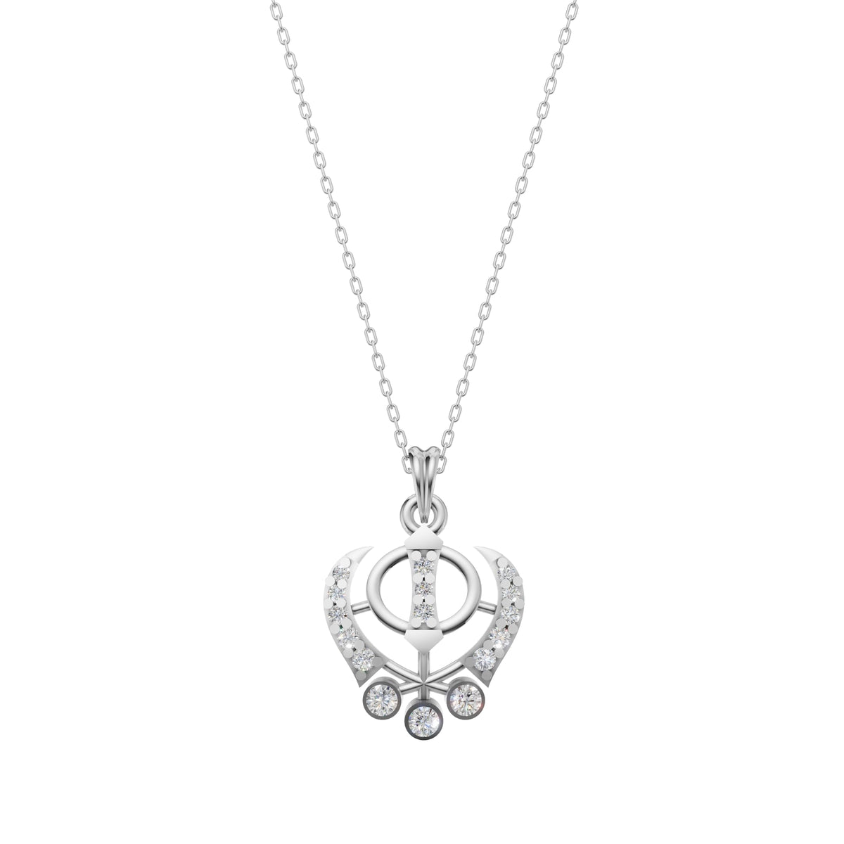 Silver The Khanda Symbol Pendant