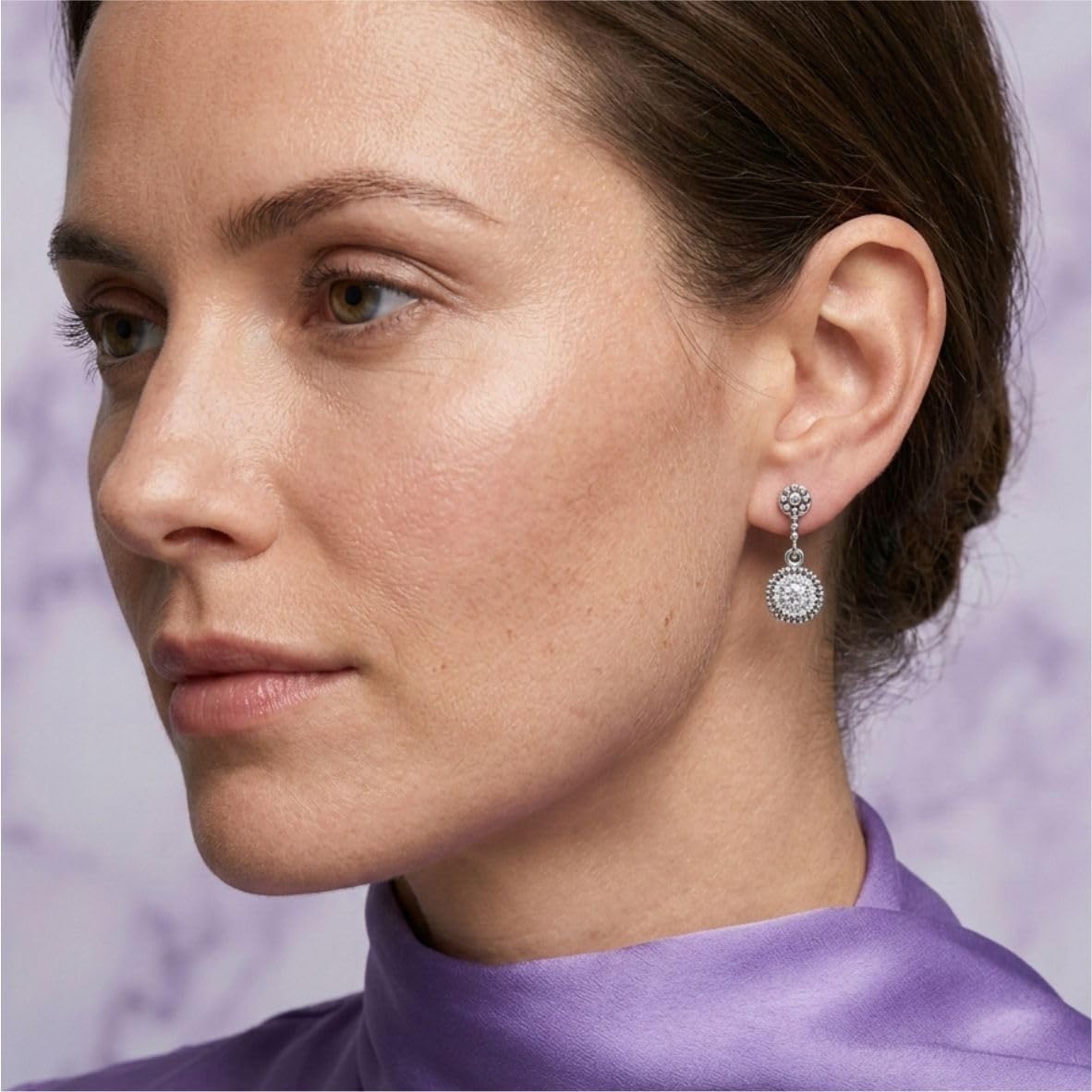 Silara Celeste Halo Drop Earrings