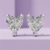 Silver Eternal Heart Crystal Earrings