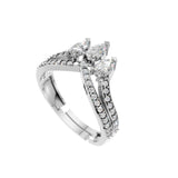 Silver Marquise Trio Stone Ring