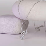 Silver Drop Butterfly Pendant