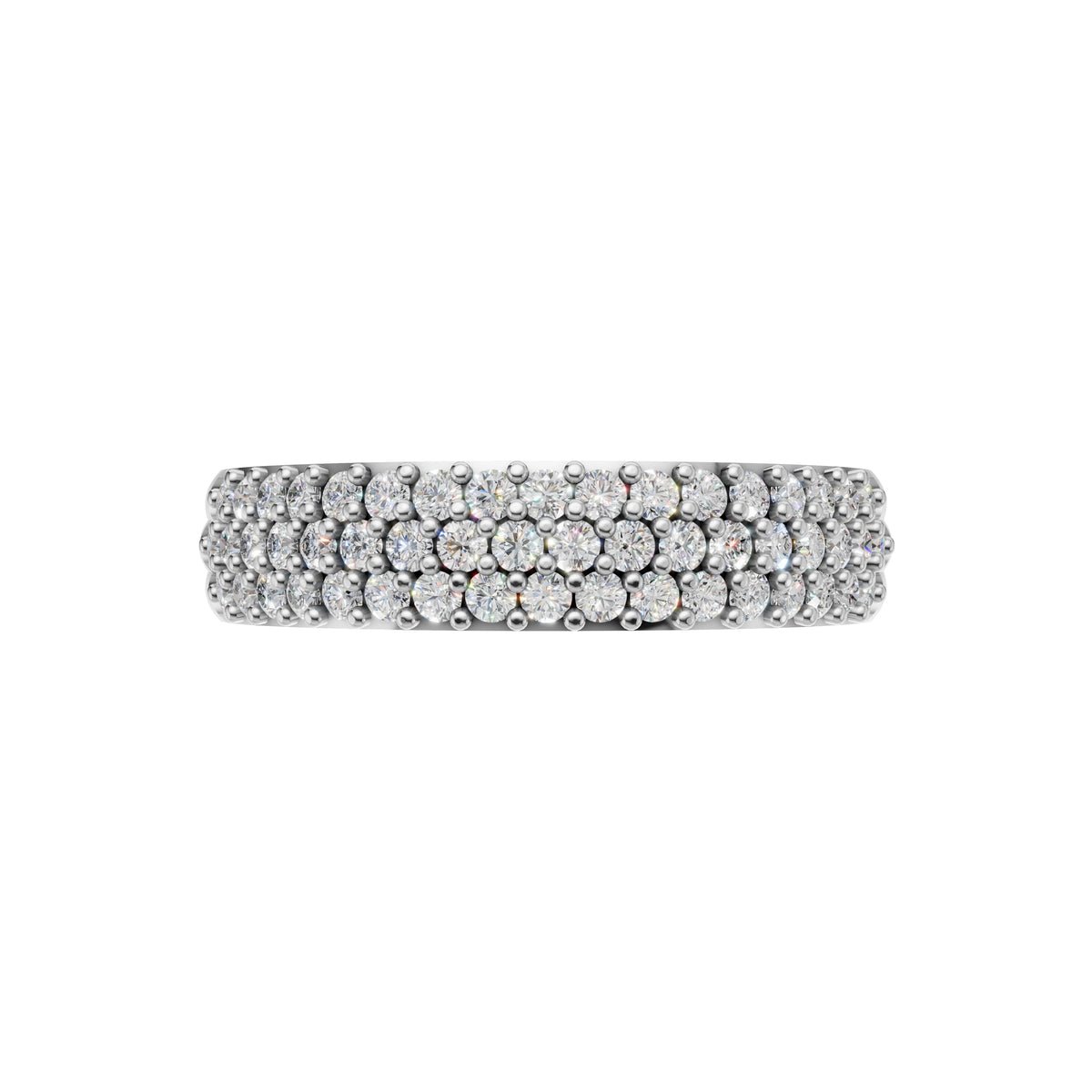 Silver Full Eternity Pavé Band Ring