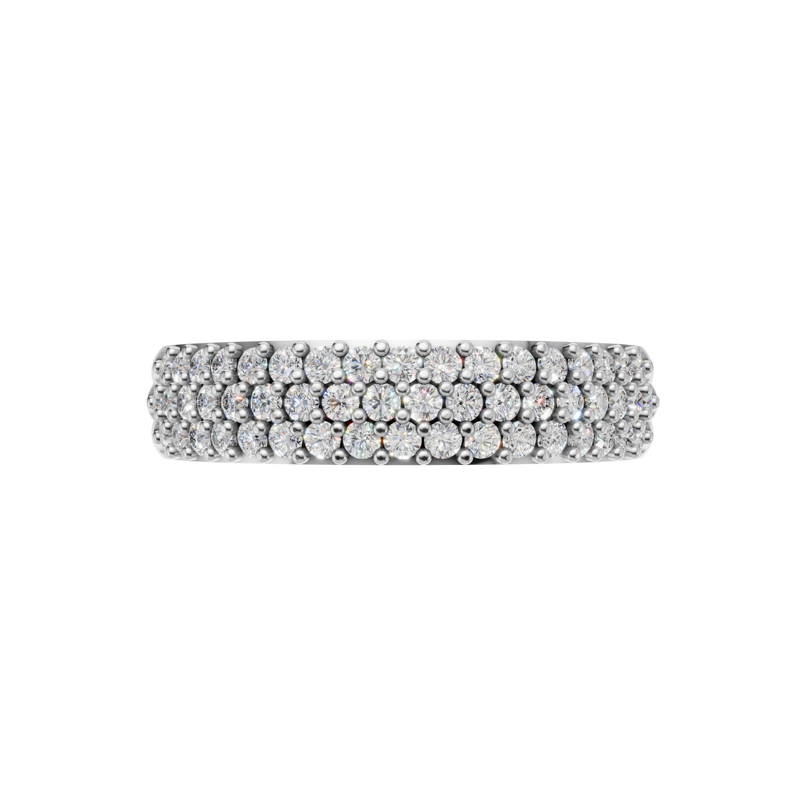 Silver Full Eternity Pavé Band Ring
