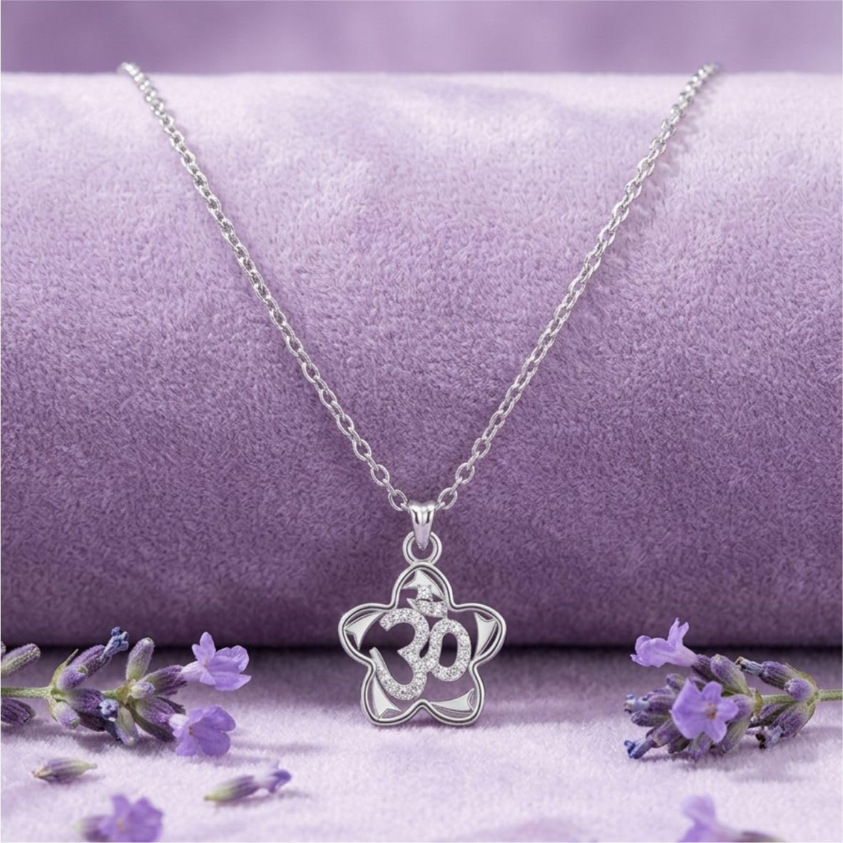 Silver Om Blessing Pendant