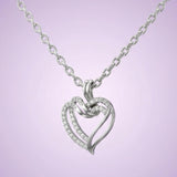 Silver Heart Drop Pendant