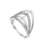 Silver Crown Style Solitaire Ring