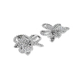Silver Dancing Blossom Stud Earrings