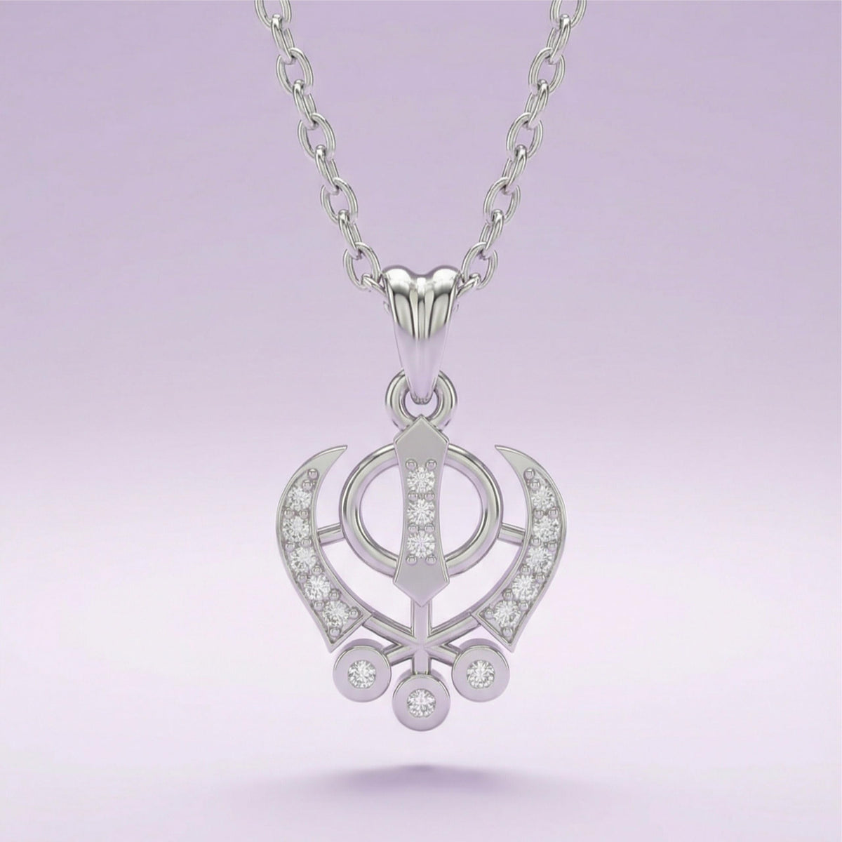 Silver The Khanda Symbol Pendant