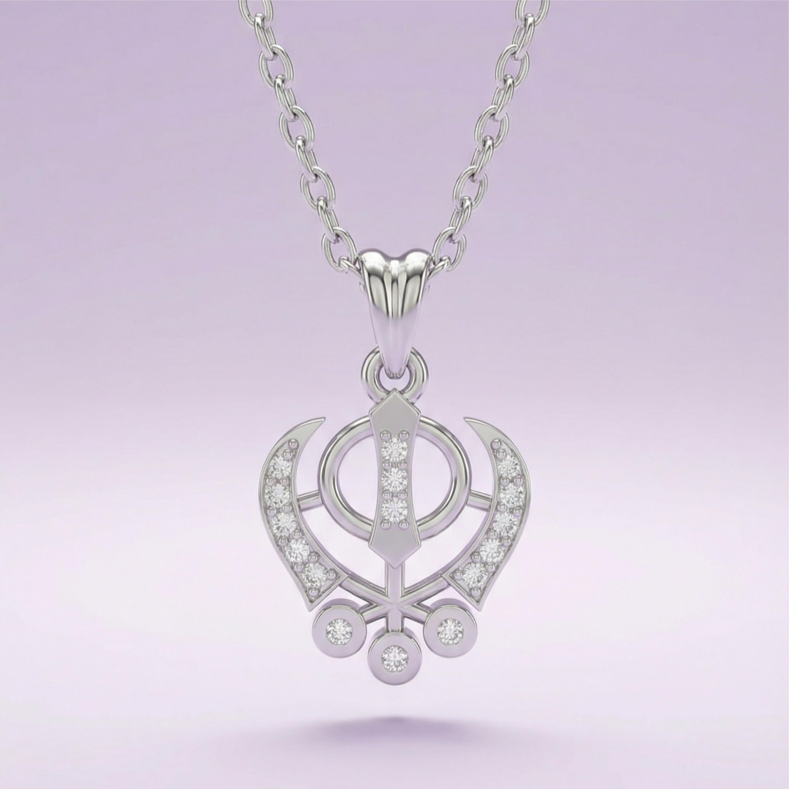 Silver The Khanda Symbol Pendant