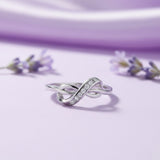 Silver Infinity Solitaire Ring