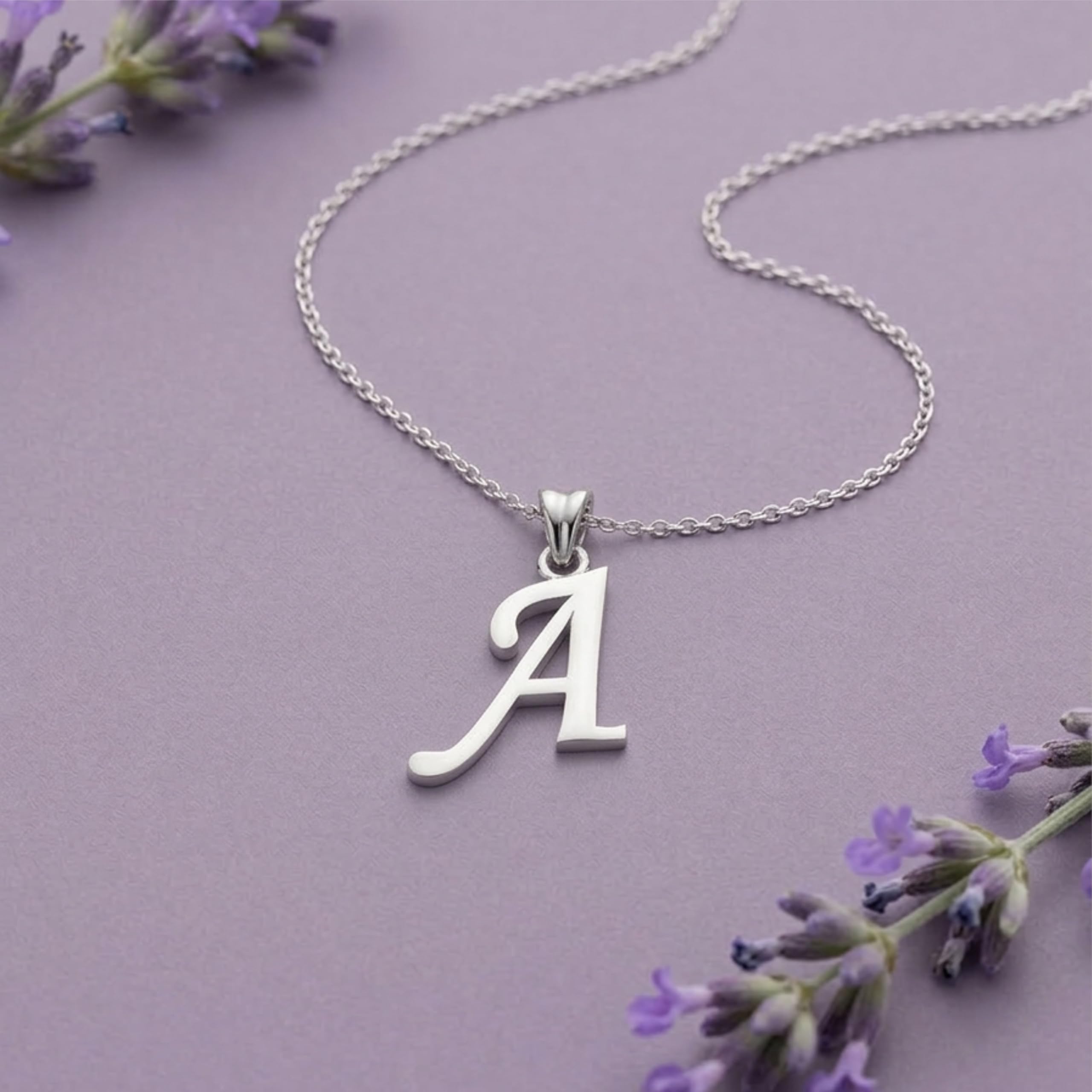 Silver A Symbol Pendant