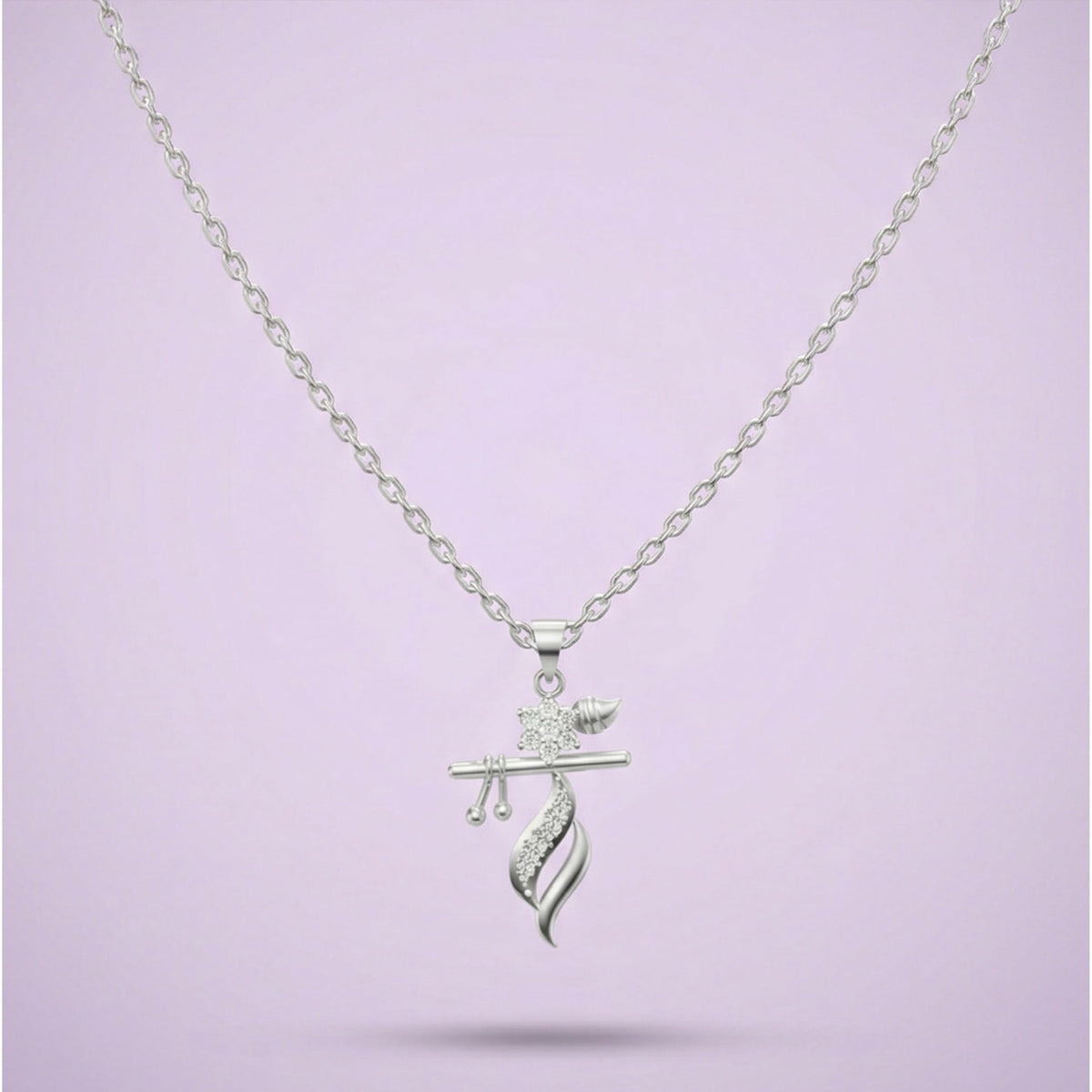 Silver Divine Krishna Charm Pendant