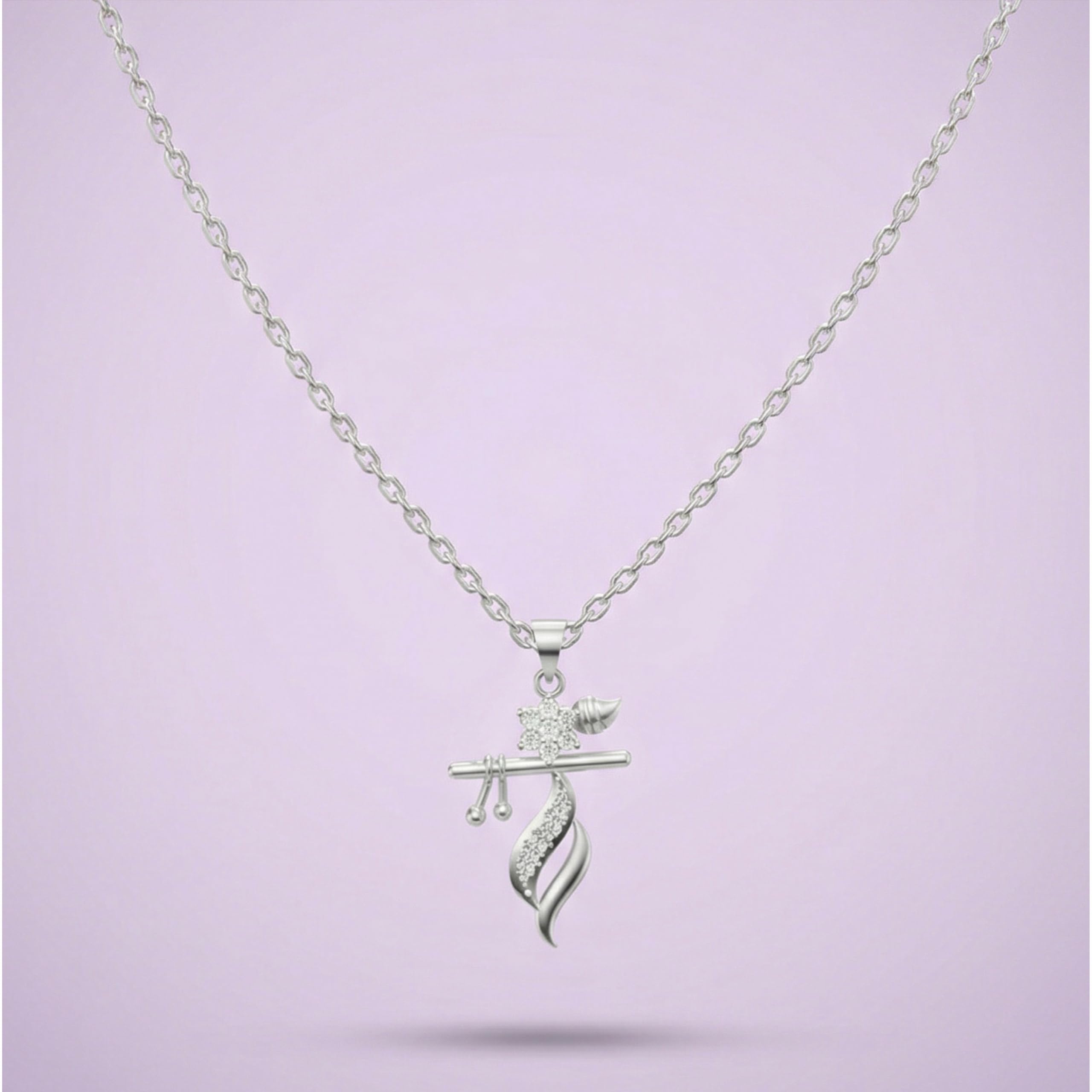 Silver Divine Krishna Charm Pendant
