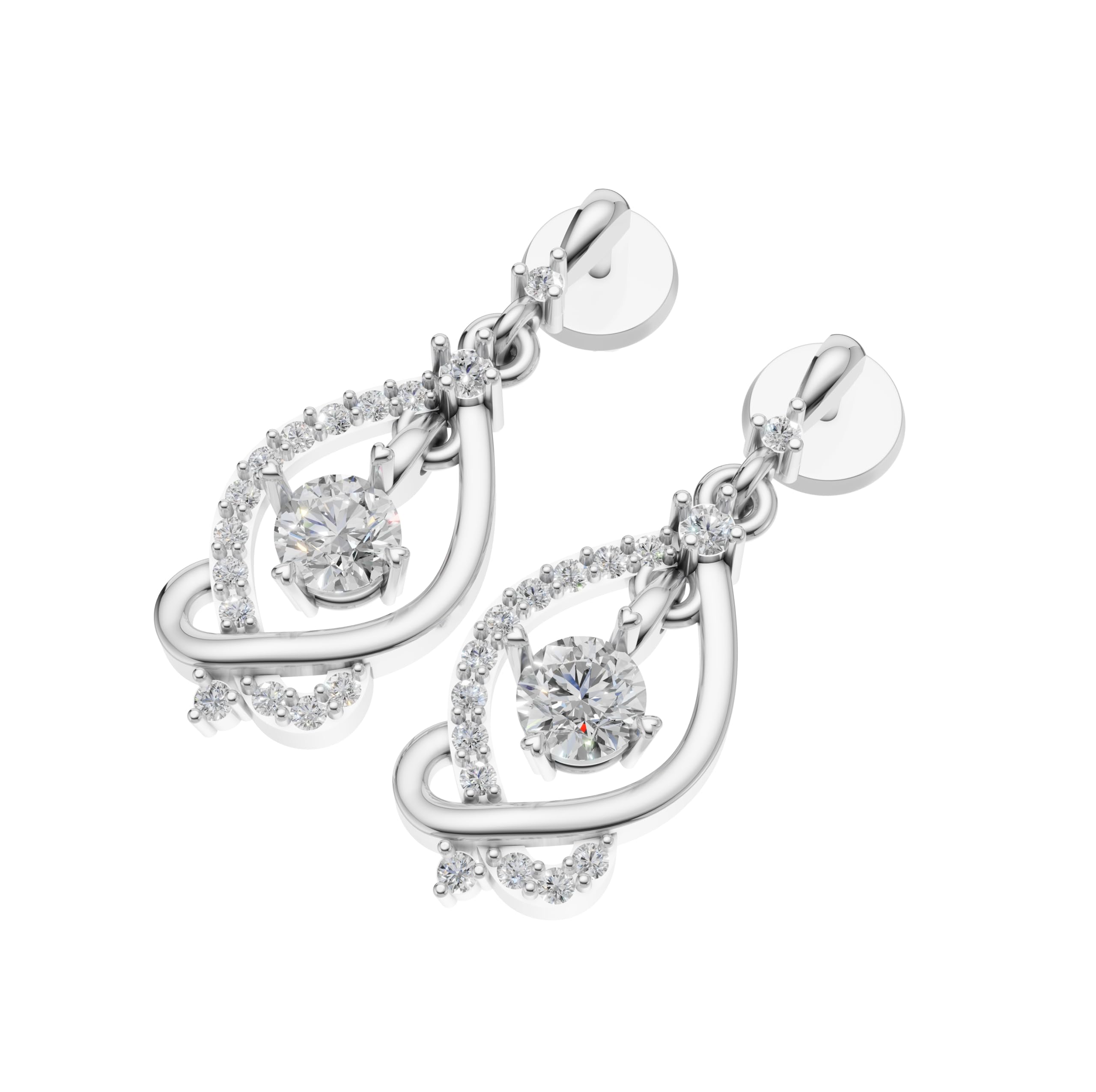 Silver Enchanted Swirl Drop Earrings