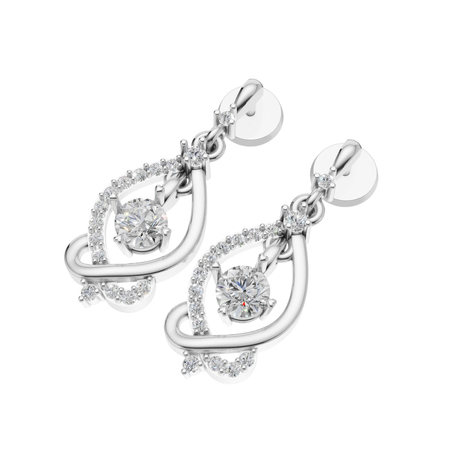 Silver Enchanted Swirl Drop Earrings