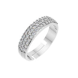 Silver Full Eternity Pavé Band Ring