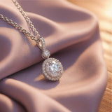 Silver White Stone Pendant