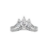 Silver Marquise Trio Stone Ring