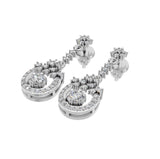 Silver Dazzling Cascade Drop Earrings