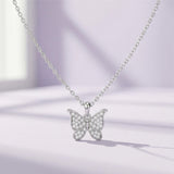 Silver Sparkling Butterfly Pendant