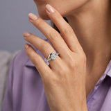 Silver Swirl Solitaire Ring