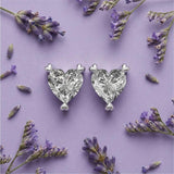 Silver Eternal Heart Crystal Earrings
