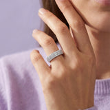 Silver Full Eternity Pavé Band Ring