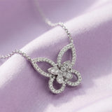 Silver Butterfly on a Chain Pendant