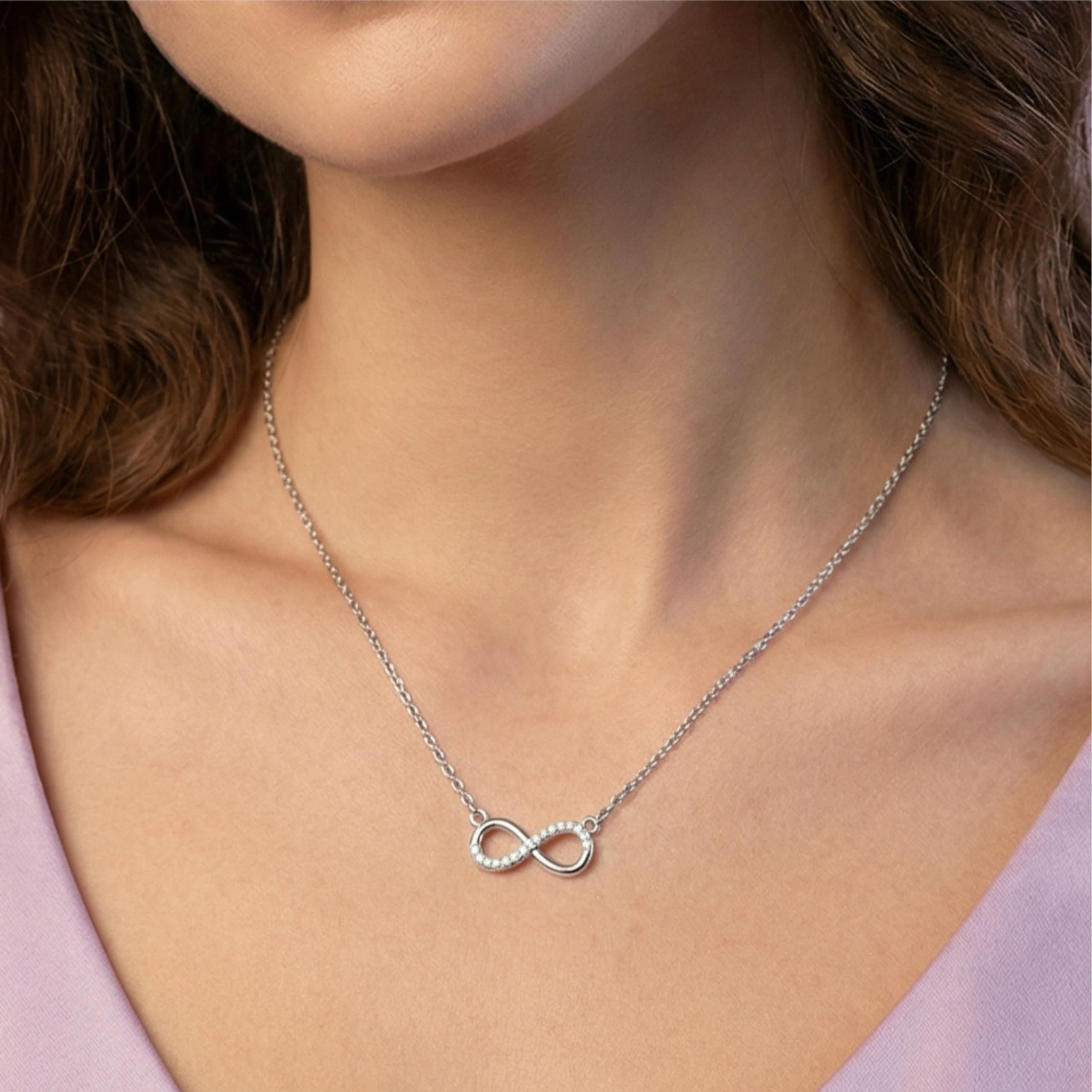 Silver Endless Love Infinity Pendant