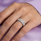 Silver Full Eternity Pavé Band Ring