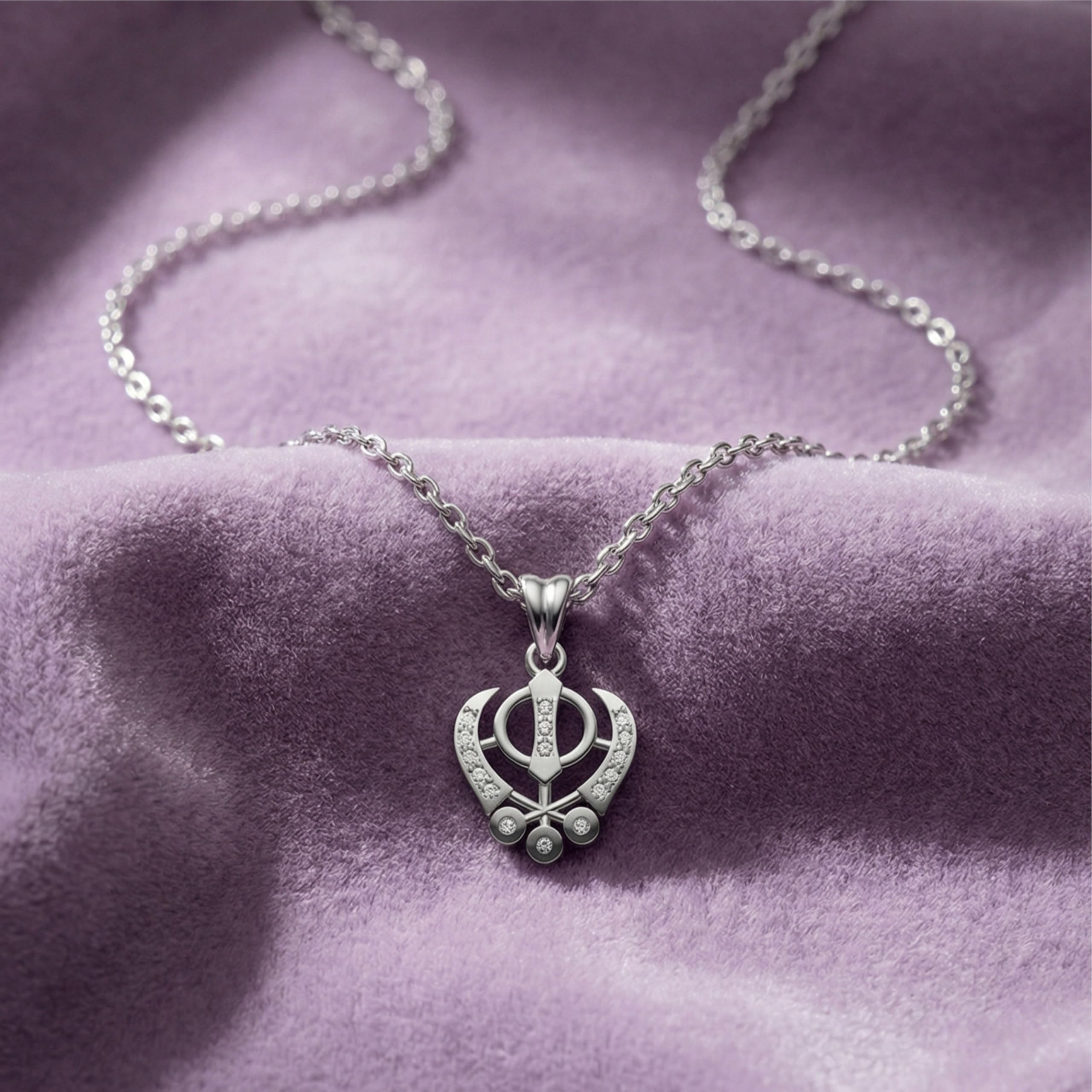 Silver The Khanda Symbol Pendant