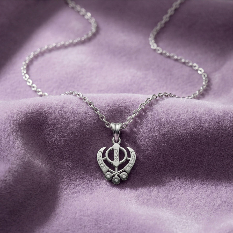 Silver The Khanda Symbol Pendant