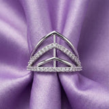 Silver Crown Style Solitaire Ring