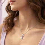 Silver Midnight Star Moon Pendant