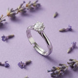 Silver Round Solitaire Ring