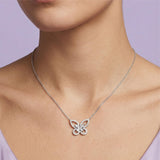 Silver Butterfly on a Chain Pendant