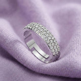 Silver Full Eternity Pavé Band Ring