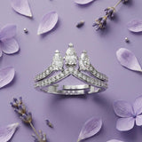 Silver Marquise Trio Stone Ring