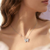 Silver Sparkling Butterfly Pendant