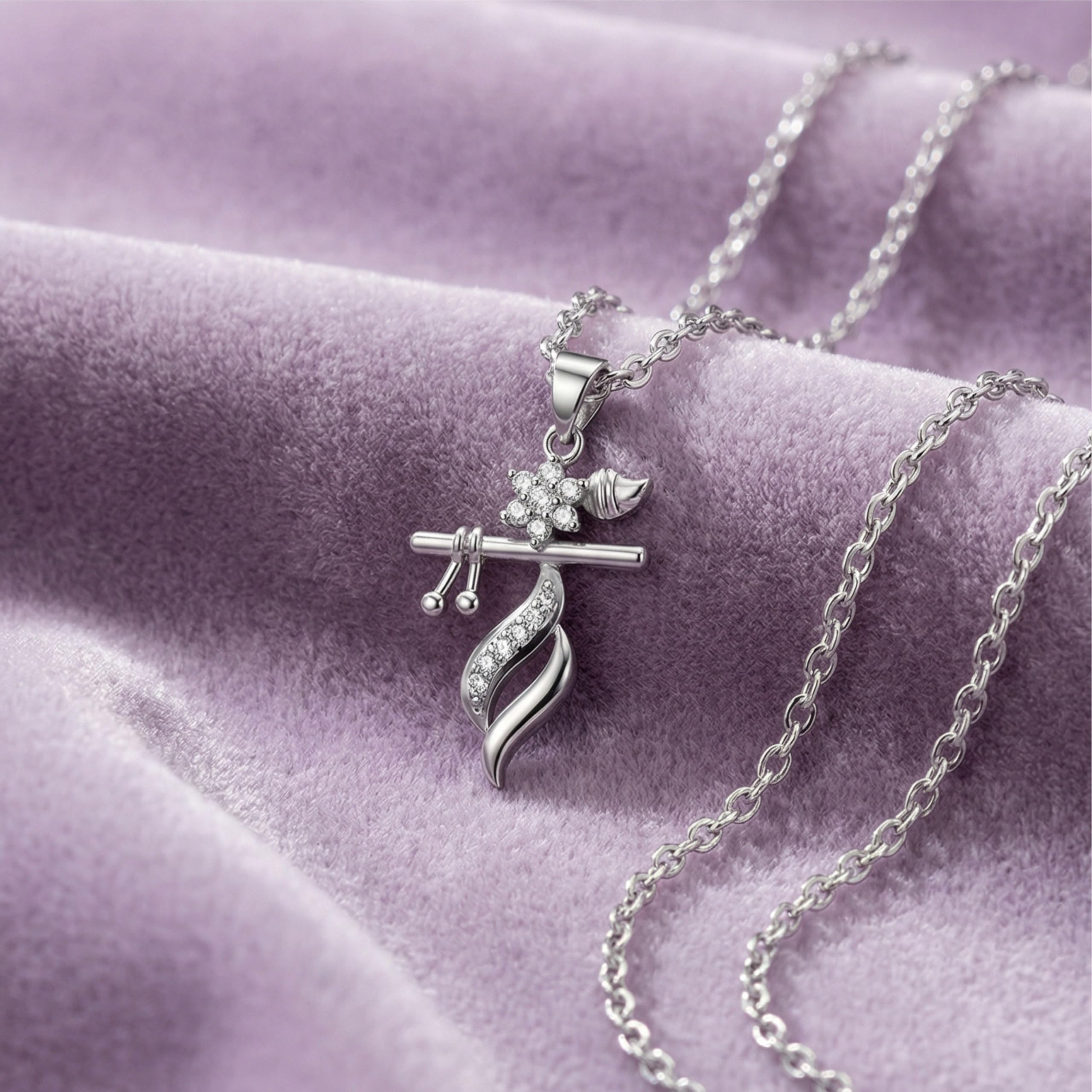 Silver Divine Krishna Charm Pendant