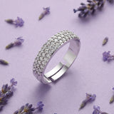 Silver Full Eternity Pavé Band Ring